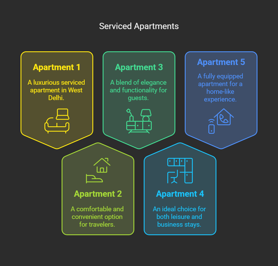 Top Fully Furnished Serviced Apartments in West Delhi – A Luxurious Stay with Namastey Homes - visual selection serviced apartments